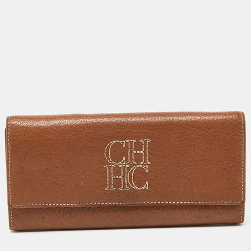 Leather Monogram Continental Wallet - CH Carolina Herrera - Modalova