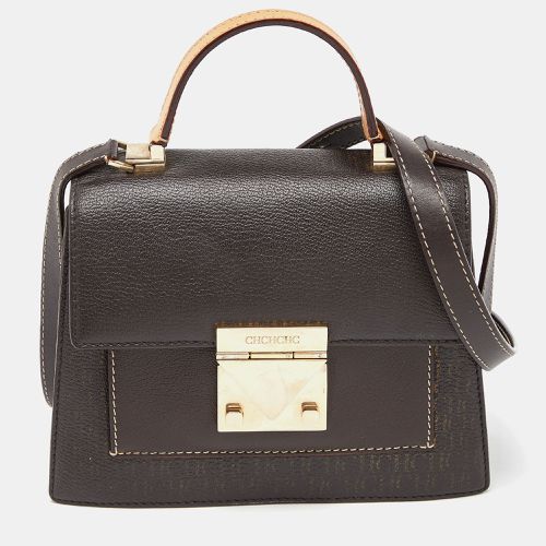 CH Carolina Herrera Brown Monogram Coated Canvas and Leather Top Handle Bag - CH Carolina Herrera - Modalova