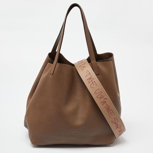 CH Carolina Herrera Brown Monogram Embossed Leather Matryoshka Tote - CH Carolina Herrera - Modalova