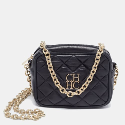 CH Carolina Herrera Black Quilted Leather Mini Chain Crossbody Bag - CH Carolina Herrera - Modalova