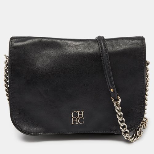 CH Carolina Herrera Black Leather New Baltazar Flap Shoulder Bag - CH Carolina Herrera - Modalova