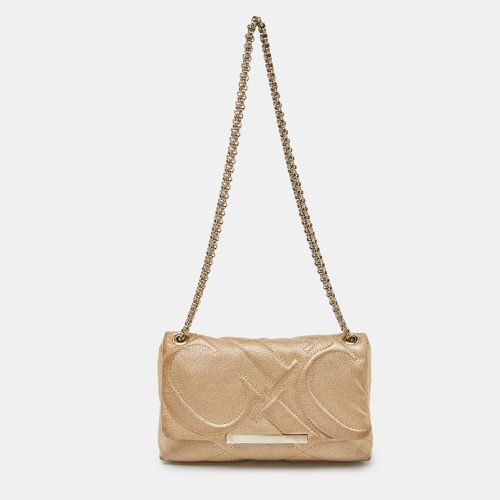 CH Carolina Herrera Metallic Gold Quilted Leather Chain Crossbody Bag - CH Carolina Herrera - Modalova