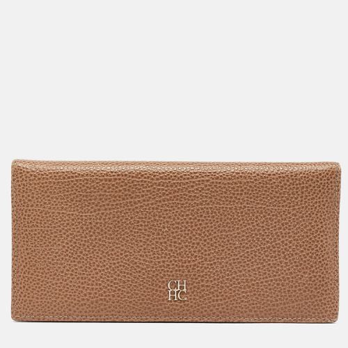 CH Carolina Herrera Beige Leather Long Bifold Wallet - CH Carolina Herrera - Modalova