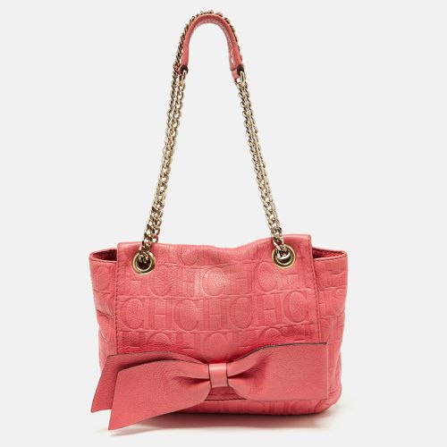 Monogram Embossed Leather Audrey Shoulder Bag - CH Carolina Herrera - Modalova