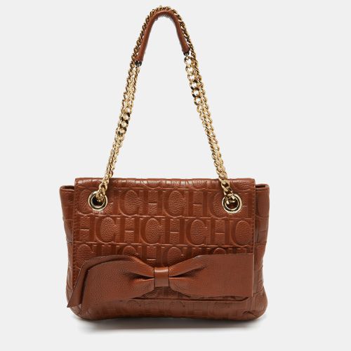 CH Carolina Herrera Brown Monogram Leather Audrey Shoulder Bag - CH Carolina Herrera - Modalova