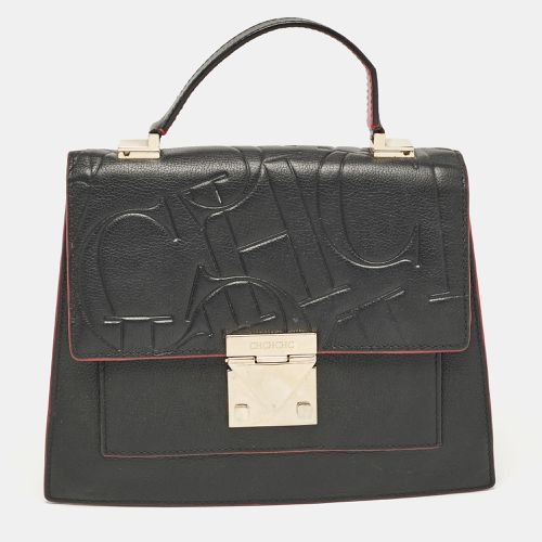 CH Carolina Herrera Black Embossed Leather Top Handle Bag - CH Carolina Herrera - Modalova