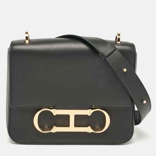 CH Carolina Herrera Black Leather Medium Initials Insignia Shoulder Bag - CH Carolina Herrera - Modalova