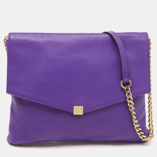 CH Carolina Herrera Purple Leather Chain Flap Shoulder Bag - CH Carolina Herrera - Modalova