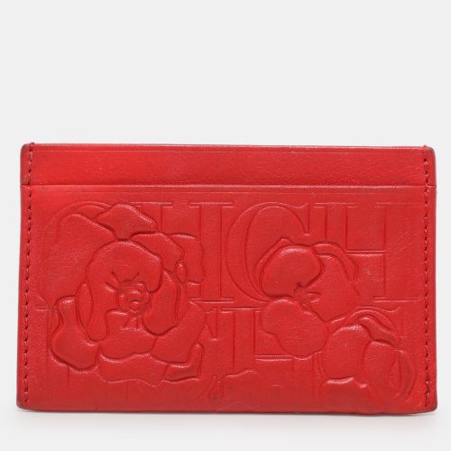 Monogram Embossed Leather Card Holder - CH Carolina Herrera - Modalova