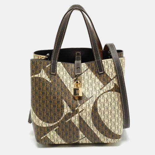 CH Carolina Herrera Multicolor Monogram Coated Canvas and Leather Small Matryoshka Locked Tote - CH Carolina Herrera - Modalova