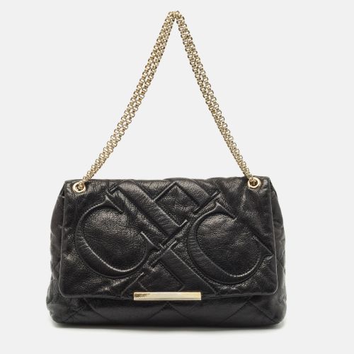 CH Carolina Herrera Black Quilted Leather Flap Chain Shoulder Bag - CH Carolina Herrera - Modalova