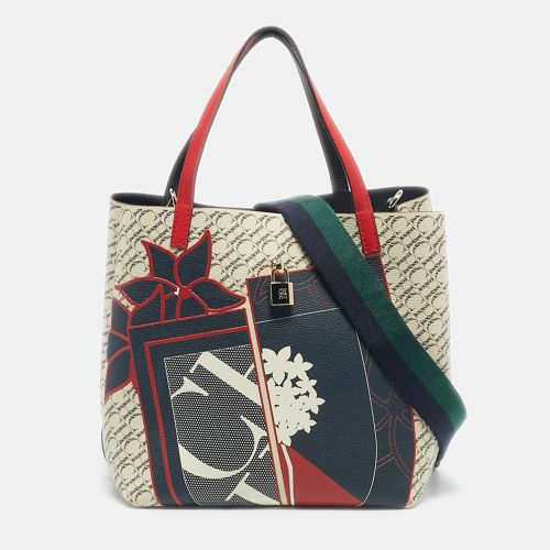 CH Carolina Herrera Multicolor Painted Coated Canvas Medium Matryoshka Locked Tote - CH Carolina Herrera - Modalova