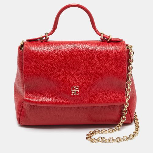 CH Carolina Herrera Red Leather Small Minuetto Top Handle Bag - CH Carolina Herrera - Modalova