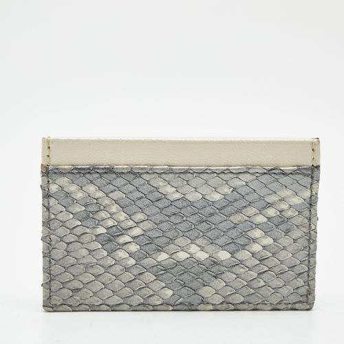 Cream Python and Leather Card Holder - CH Carolina Herrera - Modalova