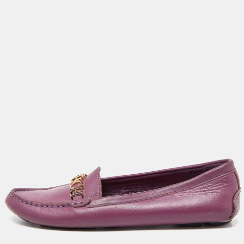 CH Carolina Herrera Purple Leather Logo Detail Loafers Size 37 - CH Carolina Herrera - Modalova