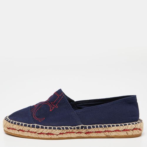 CH Carolina Herrera Navy Blue Canvas Espadrille Flats Size 36 - CH Carolina Herrera - Modalova