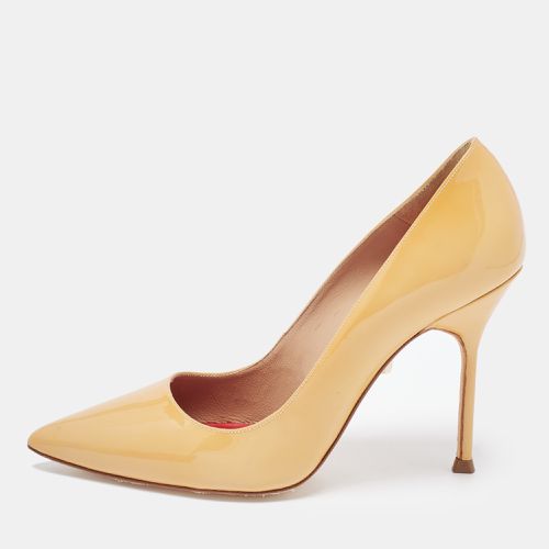 CH Carolina Herrera Beige Patent Leather Pointed Toe Pumps Size 38 - CH Carolina Herrera - Modalova