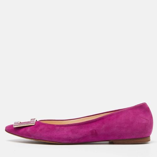 CH Carolina Herrera Pink Suede Pointed Toe Ballet Flats Size 39 - CH Carolina Herrera - Modalova