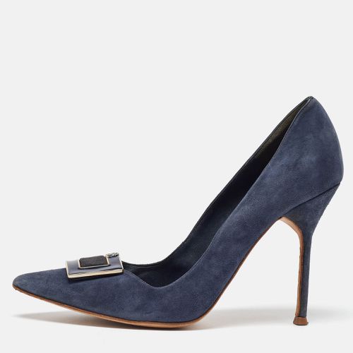 CH Carolina Herrera Blue Suede Pointed Toe Pumps Size 40 - CH Carolina Herrera - Modalova