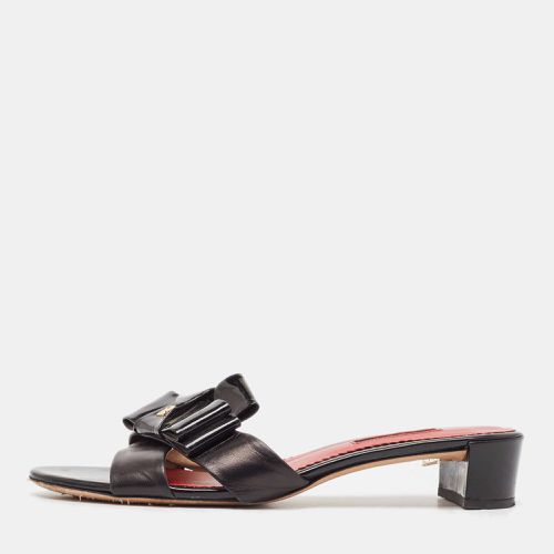 CH Carolina Herrera Black Leather Crisscross Slide Sandals Size 40 - CH Carolina Herrera - Modalova