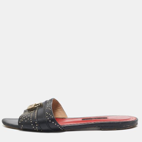 CH Carolina Herrera Black Leather Flat Slides Size 40 - CH Carolina Herrera - Modalova