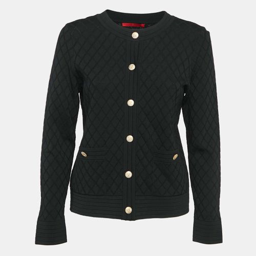 CH Carolina Herrera Black Diamond Pattern Knit Button Front Cardigan M - CH Carolina Herrera - Modalova