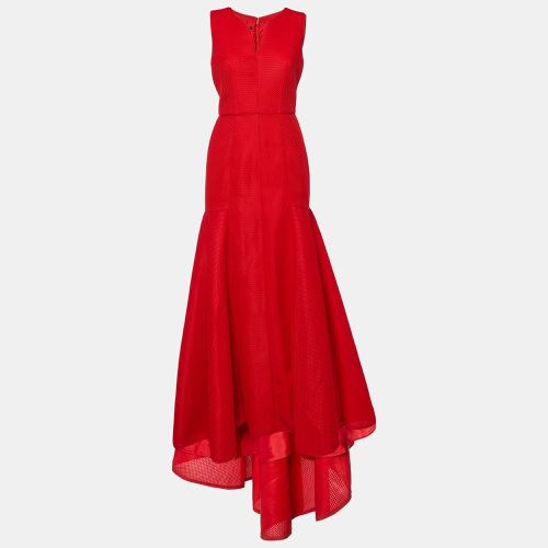 CH Carolina Herrera Red Tricot Mesh Sleeveless Gown M - CH Carolina Herrera - Modalova