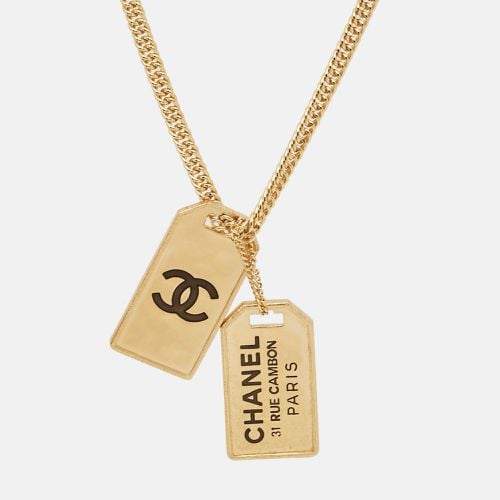 CC 311 Rue Cambon ID Tag Enamel Tone Necklace - Chanel - Modalova