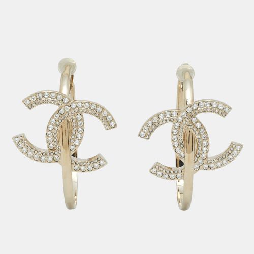 Chanel CC Gold Tone Hoop Earrings - Chanel - Modalova