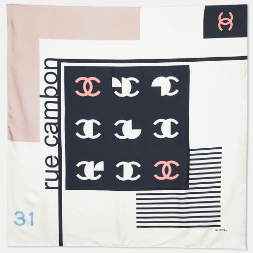 Black Rue Cambon Silk Square Scarf - Chanel - Modalova