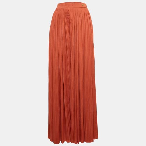 Chanel Brown Plisse Silk Jersey Wide-Leg Pants M - Chanel - Modalova