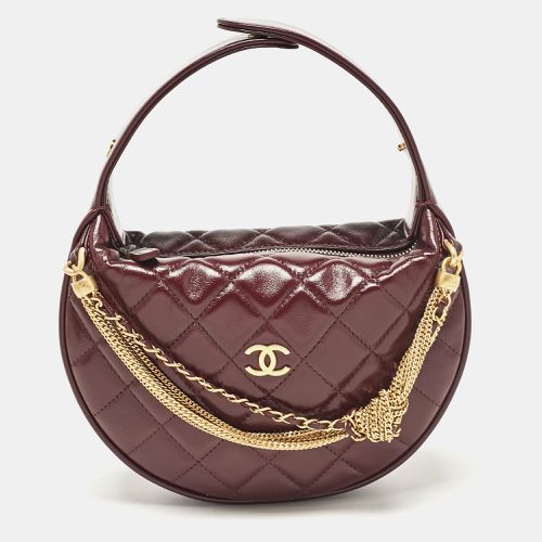 Chanel Burgundy Quilted Leather CC Chain Pouch - Chanel - Modalova