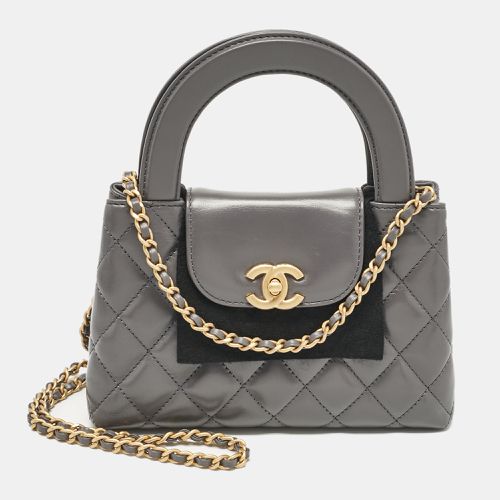 Chanel Grey Quilted Leather Mini Kelly Bag - Chanel - Modalova