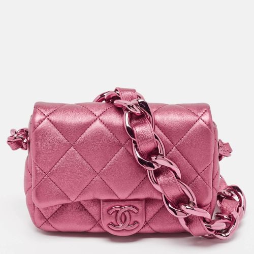 Chanel Metallic Pink Quilted Leather Mini Flap Bag - Chanel - Modalova