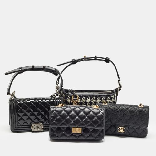 Chanel Black Quilted Leather Success Story Trunk and Set of 4 Mini Bags - Chanel - Modalova