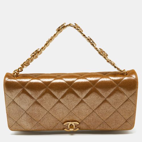 Chanel Gold Iridescent Quilted Leather Flap Chain Bag - Chanel - Modalova