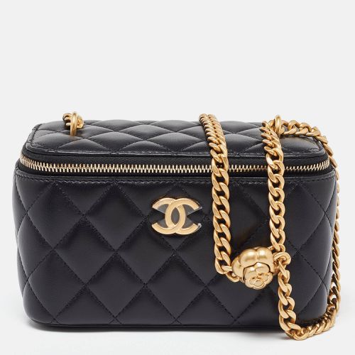 Chanel Black Quilted Lambskin Leather Vanity Case Chain Bag - Chanel - Modalova