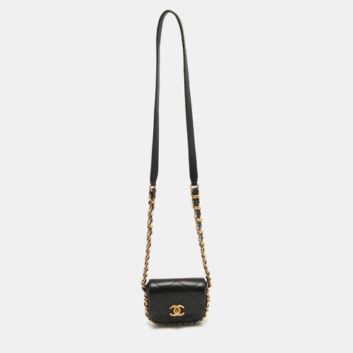 Chanel Black Quilted Leather Mini Framing Chain Flap Bag - Chanel - Modalova