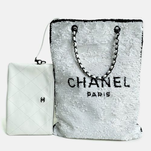 Chanel White Sequin Tote Bag - Chanel - Modalova