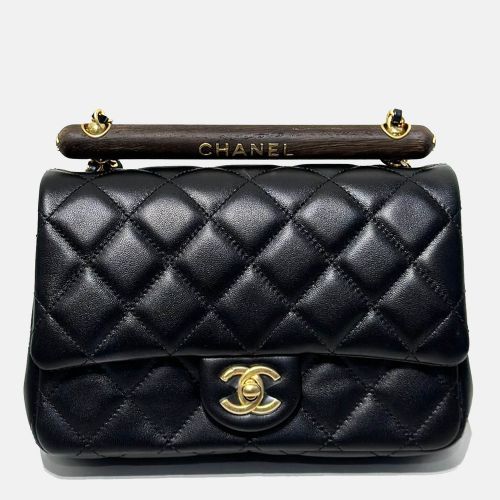 Chanel Black Wooden Handle Mini Bag - Chanel - Modalova