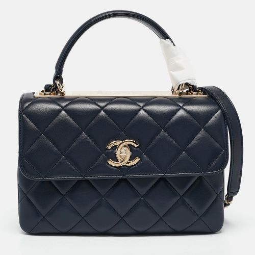 Chanel Navy Blue Quilted Leather Small Trendy CC Top Handle Bag - Chanel - Modalova