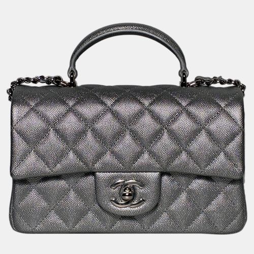 Top Handle Mini Rectangular Flap Caviar Leather Shoulder Bag - Chanel - Modalova
