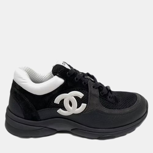 Chanel Black/White Low Top Trainer Sneakers Size EU 37 - Chanel - Modalova