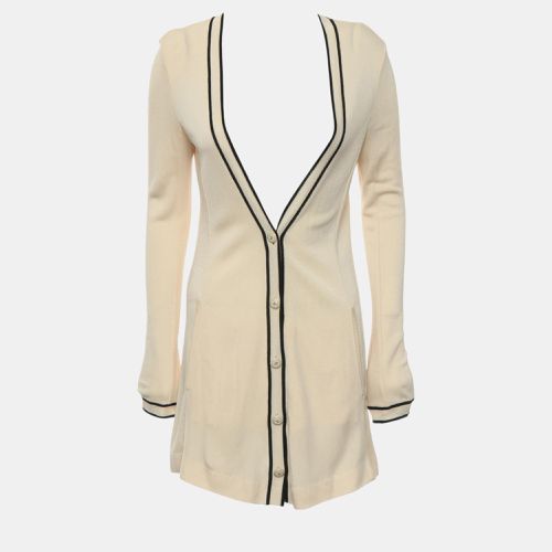 Chanel Ivory/Black Knitted Cardigan S - Chanel - Modalova