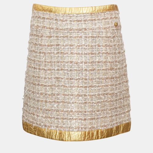 Chanel Gold Metallic Tweed Skirt S - Chanel - Modalova