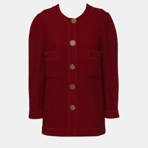 Chanel Red Vintage Button-Up Cardigan L - Chanel - Modalova