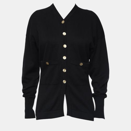 Chanel Black CC Logo Button Cardigan XL - Chanel - Modalova