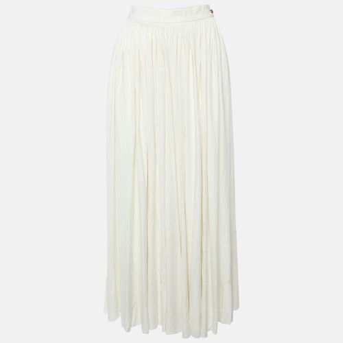 Chanel Cream/Ivory Jersey Pleated Palazzo Pants L - Chanel - Modalova