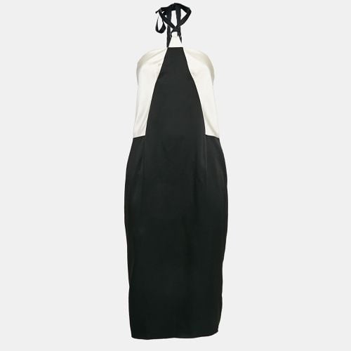 Chanel Black/Cream Satin Knee-Length Tube Dress M - Chanel - Modalova