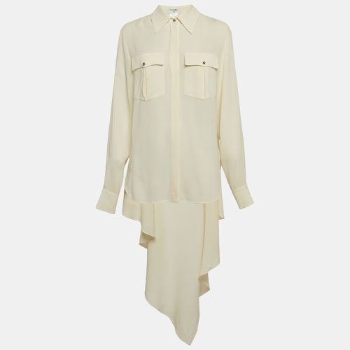 White Silk Long Sleeve Asymmetric Shirt M - Chanel - Modalova